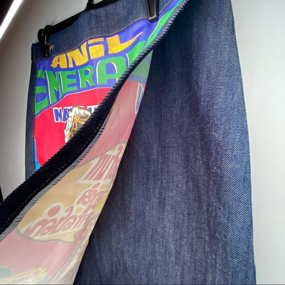 Ark Demin A-line Skirt With Grpahic Print Size M - Picture 4 of 9